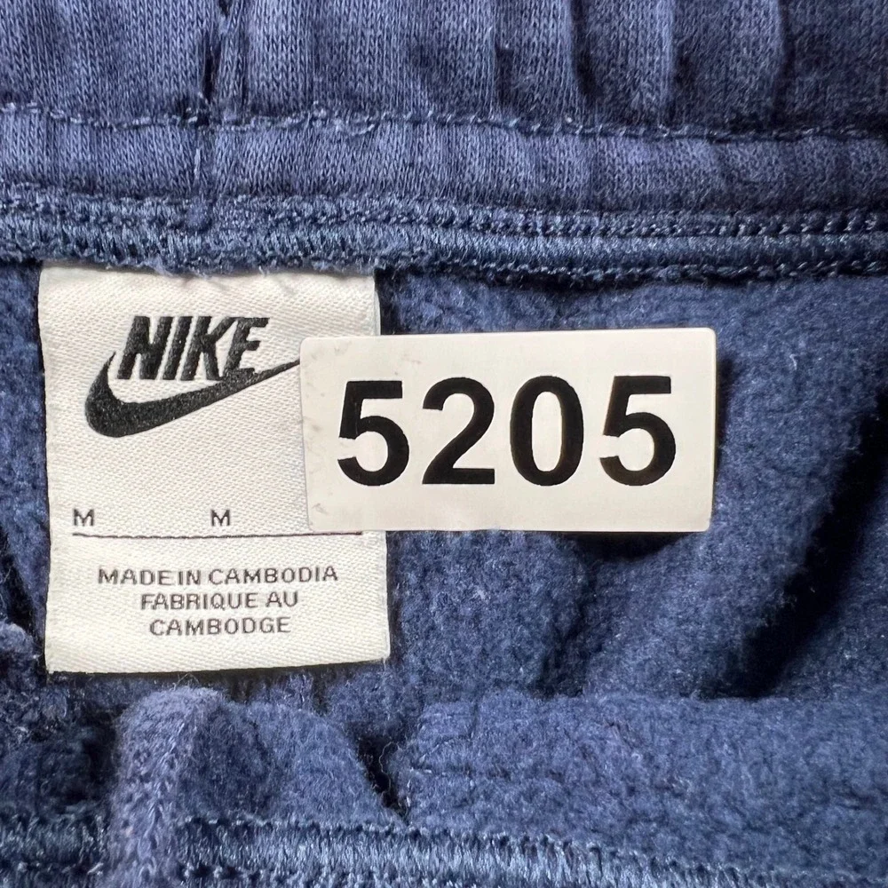 Nike Mens Club Fleece Sweatpants Navy Blue Medium Embroidered Logo